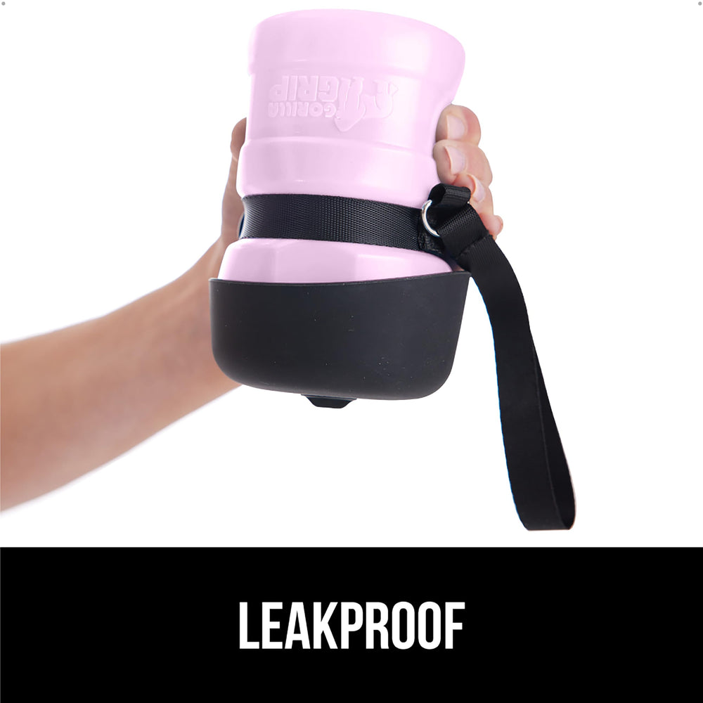 Gorilla Grip, capacidad 16 oz rosa, diseño práctico para salidas largas