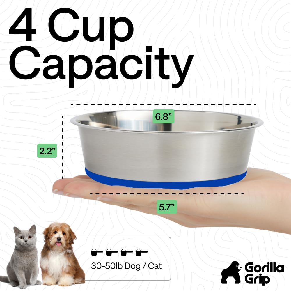 GORILLA GRIP capacidad cuatro tazas, ideal para porciones moderadas.