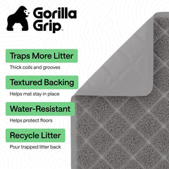 GORILLA GRIP Alfombrilla con surcos profundos para contener la arena al salir del arenero