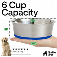 GORILLA GRIP cuencos para perros aptos para lavavajillas, limpieza rápida y sencilla.