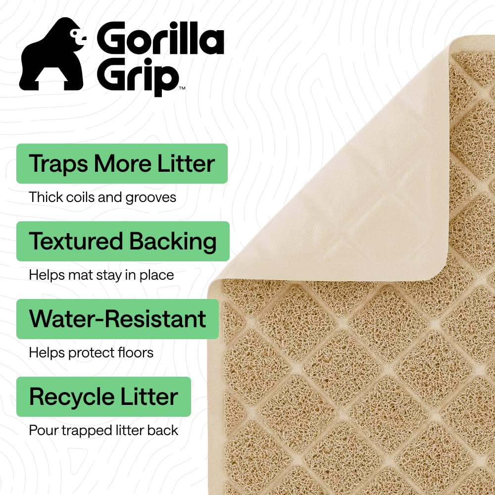 Gorilla Grip zonas profundas que atrapan residuos de arena.