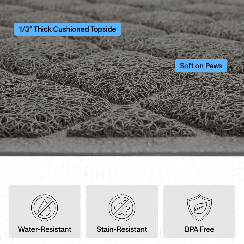 Material resistente al agua Gorilla Grip protege el suelo de derrames.