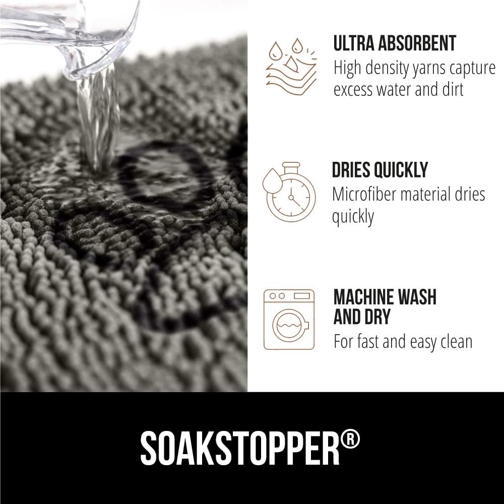 GORILLA GRIP SoakSTOPPER chenilla suave: sensación agradable y secado rápido