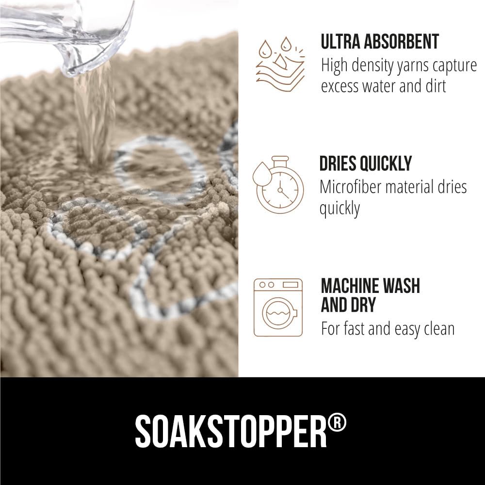 GORILLA GRIP SoakSTOPPER lavable a máquina y resistente a decoloración