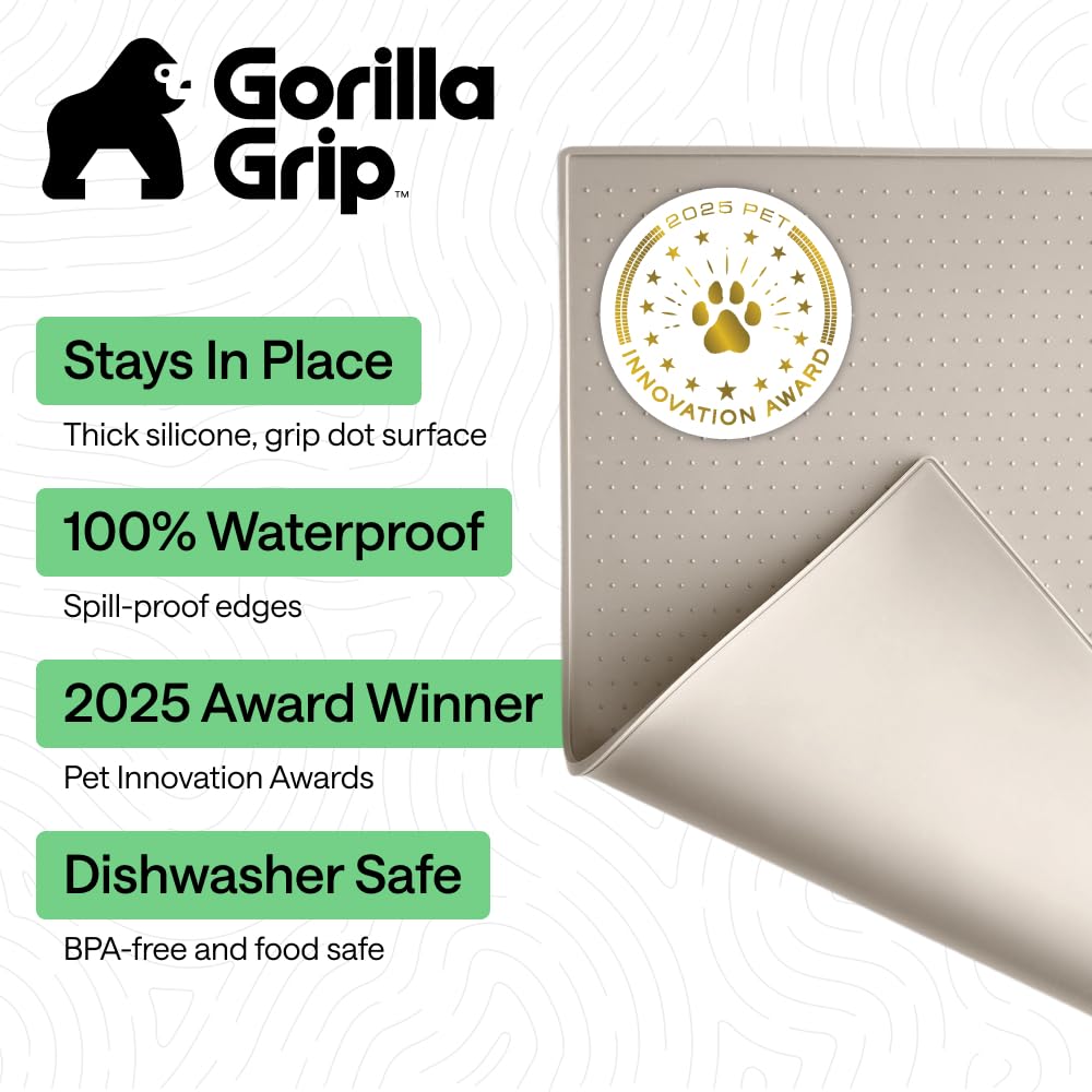GORILLA GRIP tapete impermeable de silicona evita filtraciones