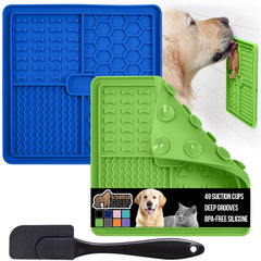 GORILLA GRIP tapete lamido frontal con cuatro patrones para entretener a la mascota.