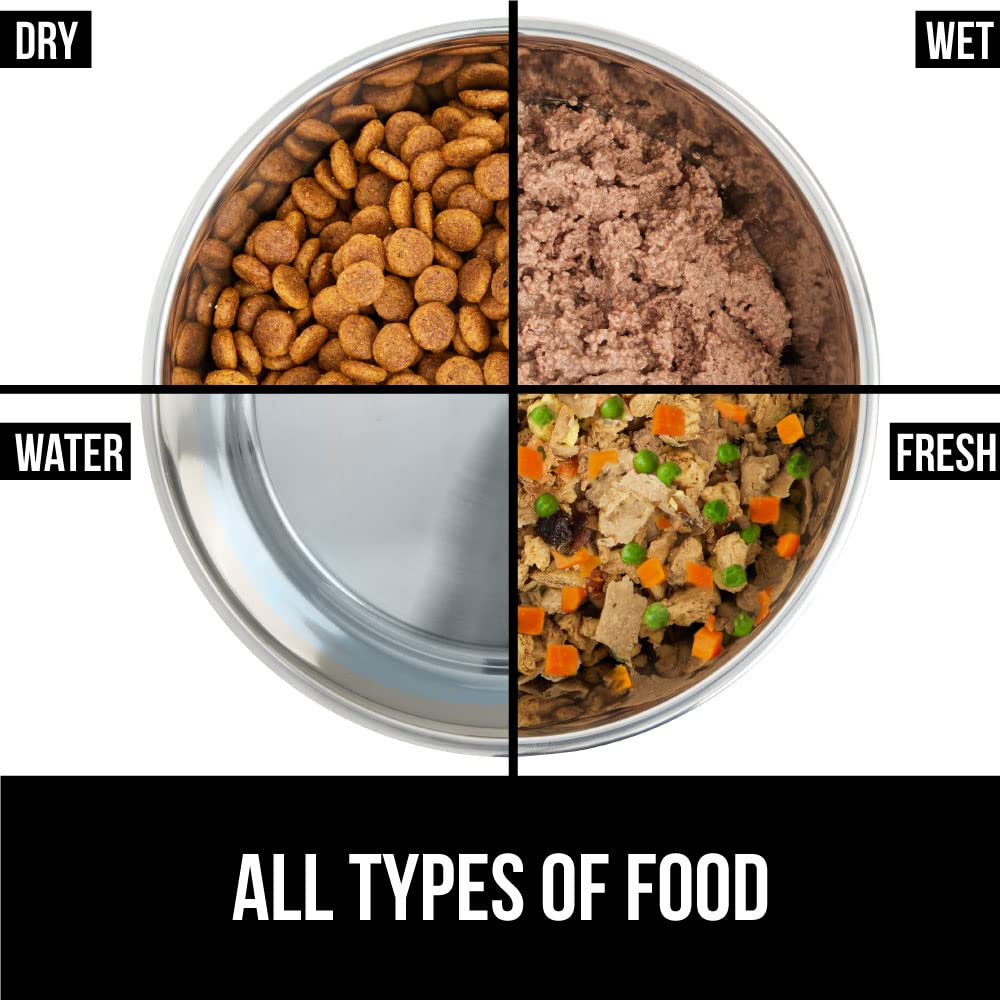 Gorilla Grip tazón para comida y agua de tamaño compacto