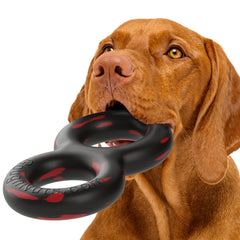Juguete de tracción Goughnuts para perros medianos, ideal para mordidas intensas durante el juego.