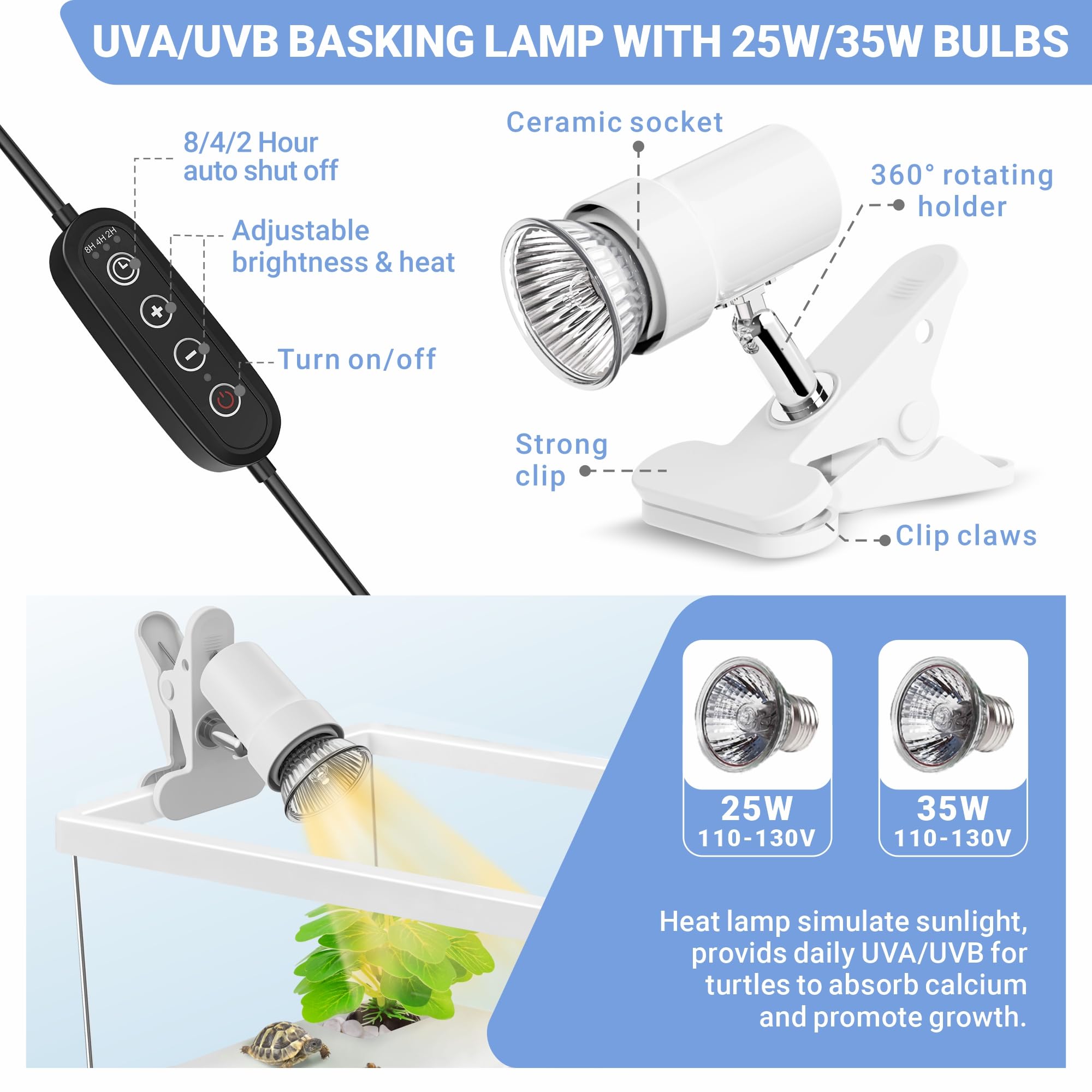 GOZILLA lámpara UVA/UVB con temporizador para sesiones