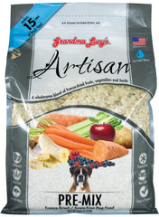 Grandma Lucy's Premezcla Artesanal para perro, bolsa 3lb, complemento práctico de proteína.