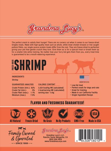 Textura crujiente de gambas de Grandma Lucy's para entrenamiento y juego
