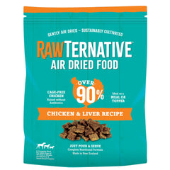 Grandma Mae's RawTernative: comida para perros con pollo en formato seco al aire, alta proteína.