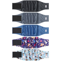 Grecle pañales para perros machos con estampas variadas para entrenamiento y control de fugas.