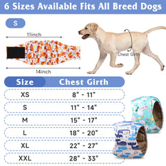 Grecle bandas de vientre para perros machos con distintos patrones.