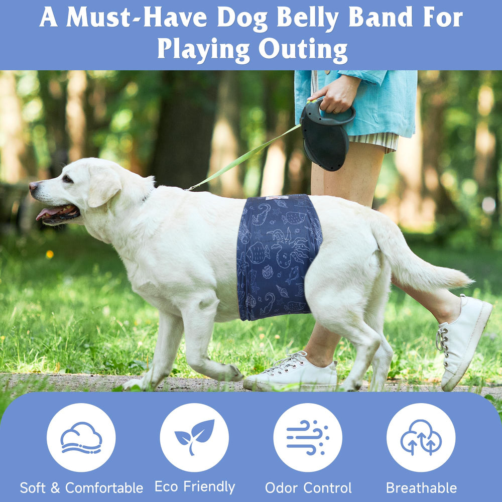 Grecle panales macho perro, banda abdominal con velcro duradero y ajuste seguro