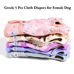 Ajuste seguro con broches en los pañales Grecle para perras.