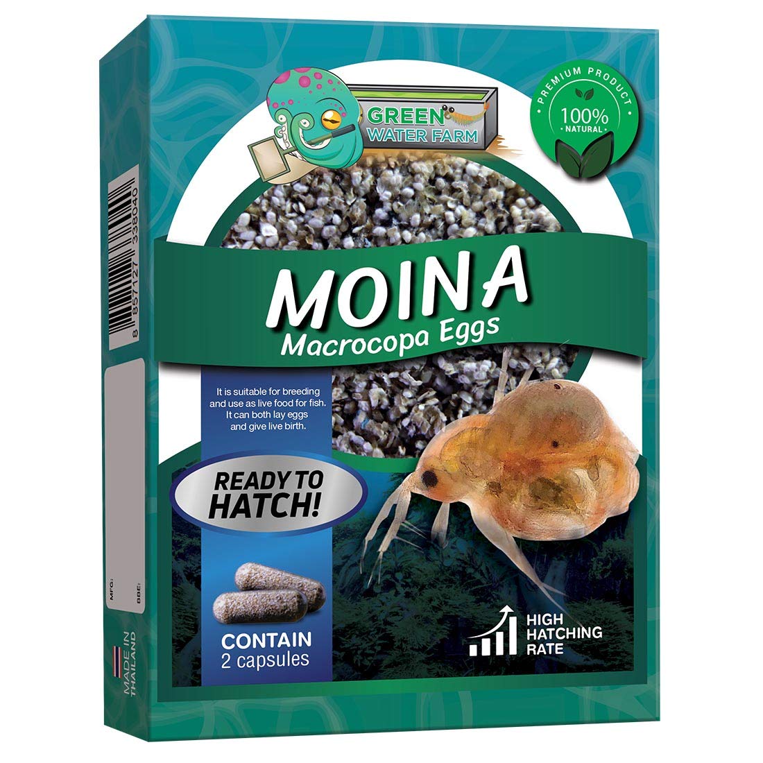 GREEN WATER FARM Moina Macrocopa Huevos vivos para cultivo y alimentación.