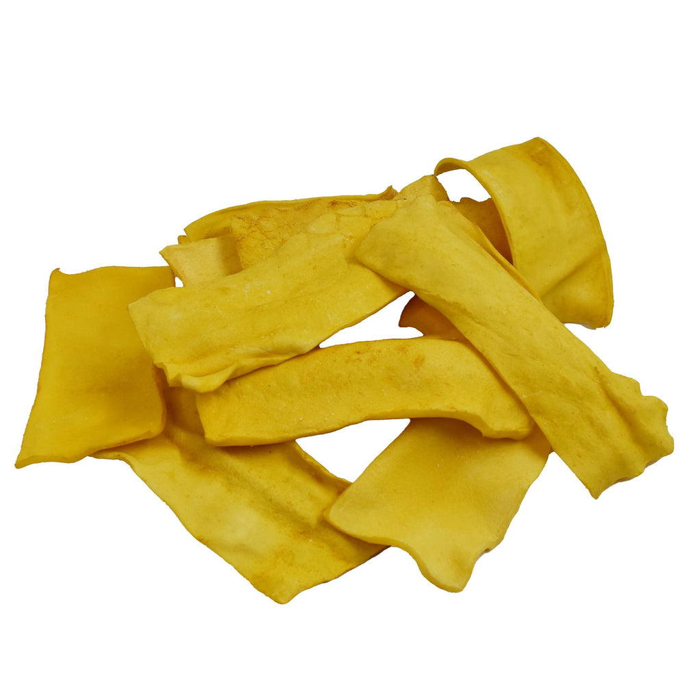 GreenCow Rawhide Chips para perros grandes: masticación duradera y entretenimiento seguro.