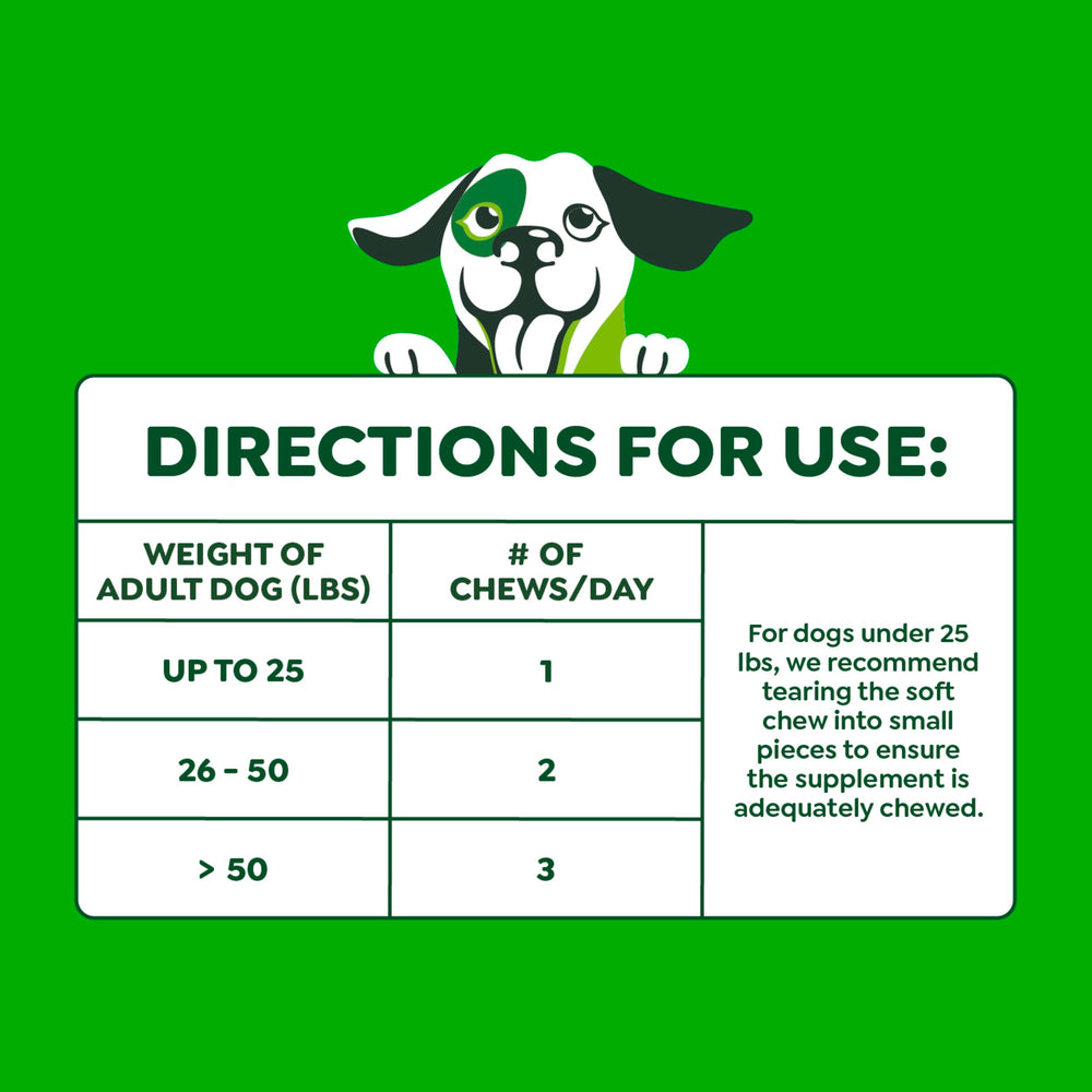 Greenies 8-in-1 postbiotic yeast culture supporting gut and immune health.