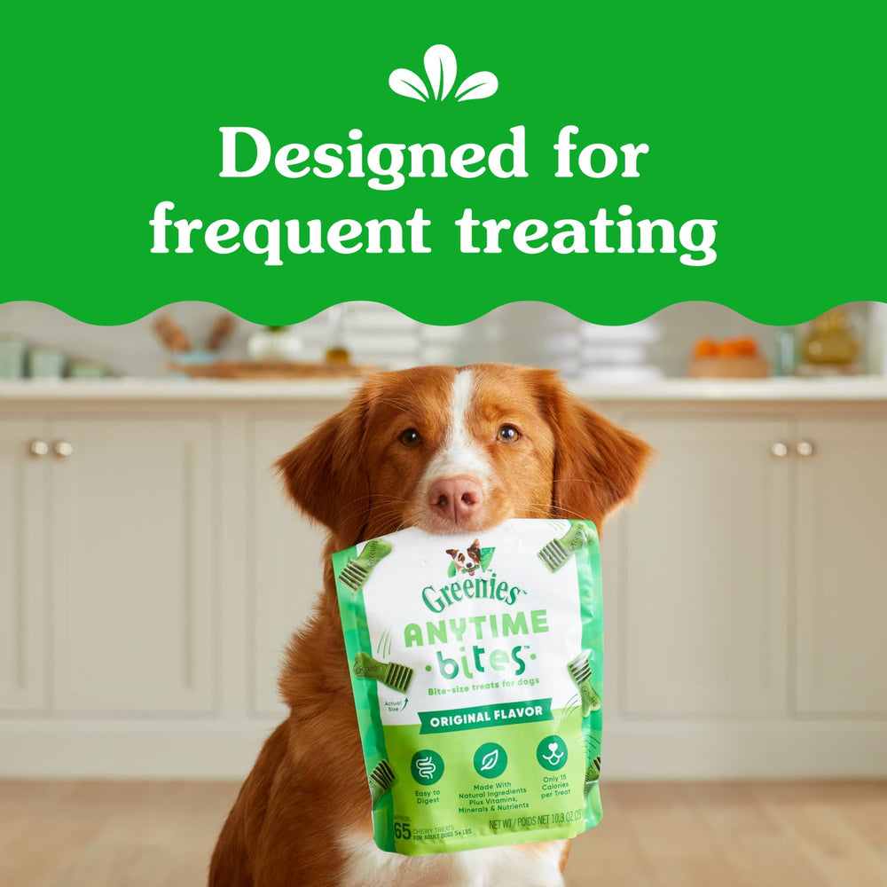 Greenies Anytime Bites con sabor a menta para perros activos
