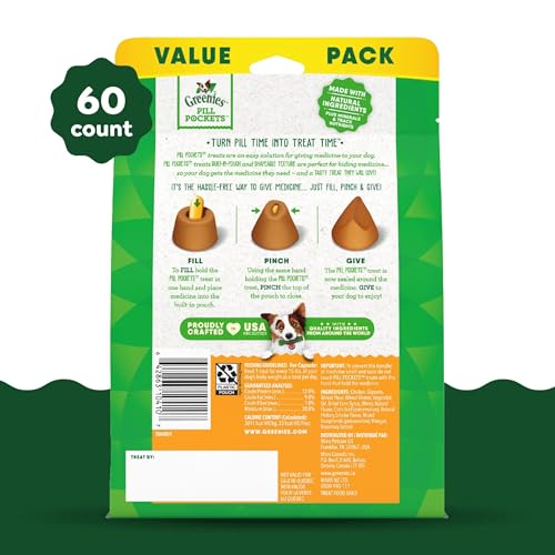 Greenies bolsa para pastillas de perro grande, vista lateral, uso diario cómodo