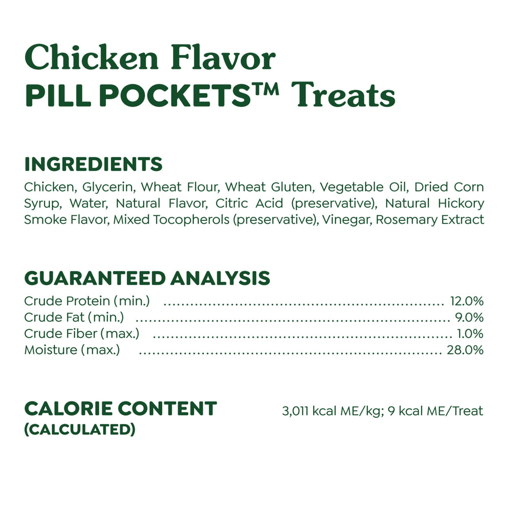Greenies bolsillos-pastillas-perro-pollo, primer plano: medicación más cómoda para el día a día.