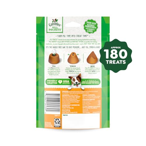 Greenies bolsitas para cápsulas, uso sencillo para perros.