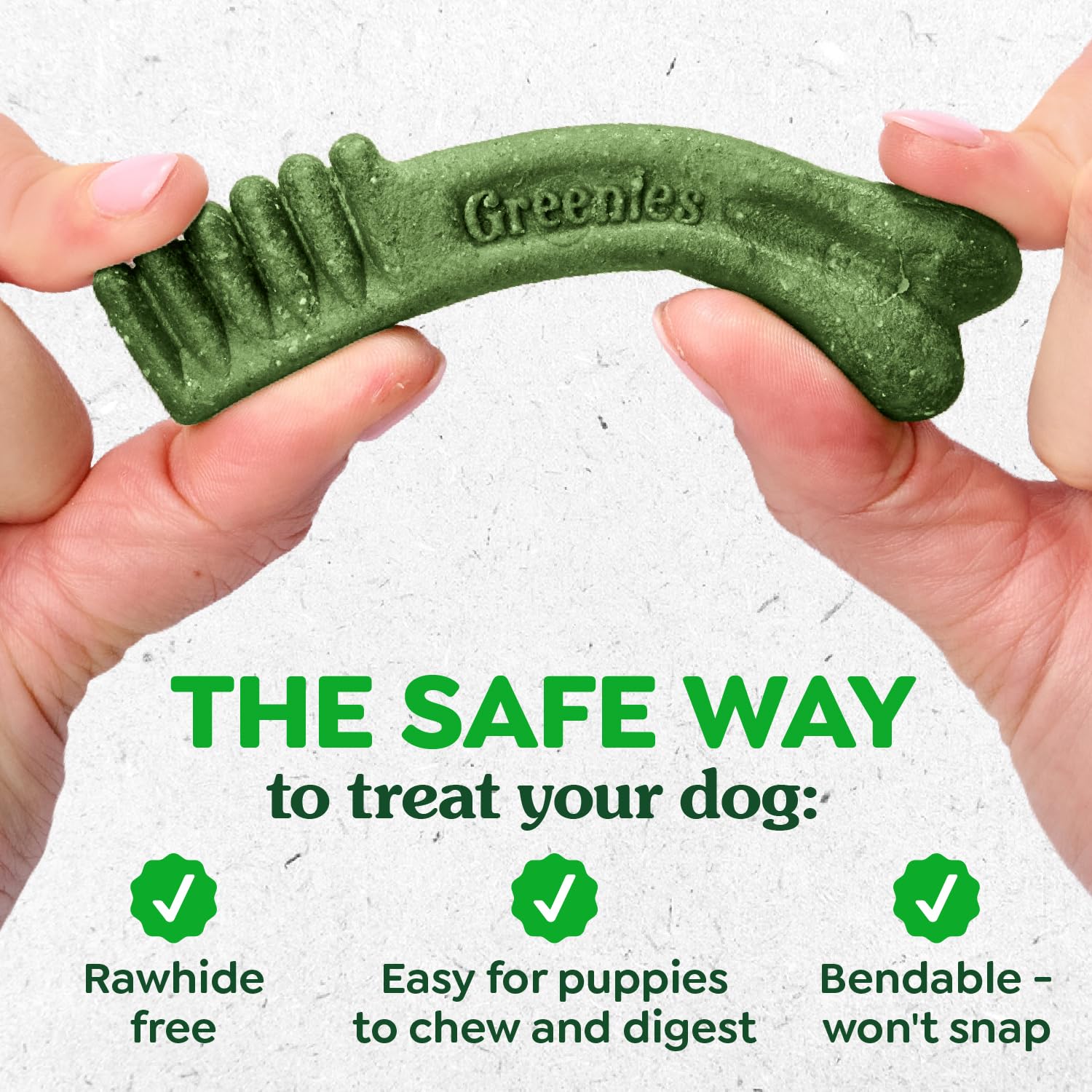 Greenies calcio para dientes fuertes y mandíbulas sanas.