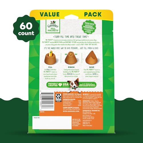 Greenies cierre fácil para bolsas pastillas de perro grande.