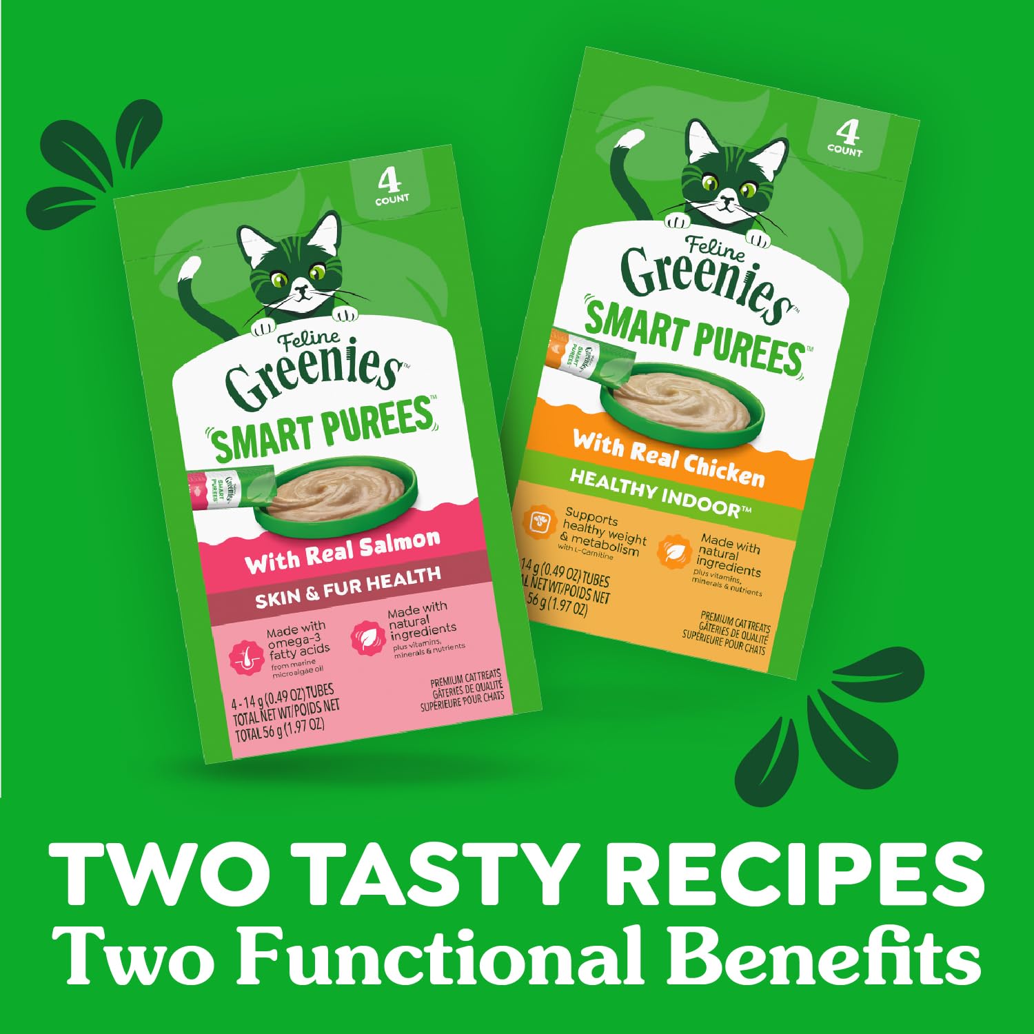 Greenies creamy texture and salmon flavor entice even picky eaters.