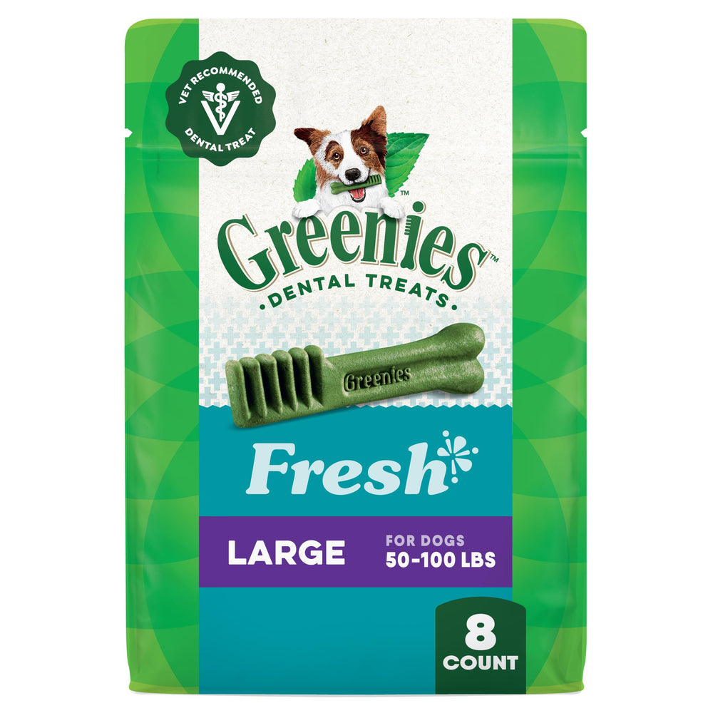 Greenies dentales para perros grandes con sabor a menta ayudan a la limpieza bucal