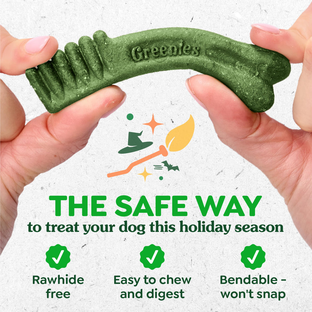 Golosinas Greenies adecuadas para perros de 25 a 50 libras.