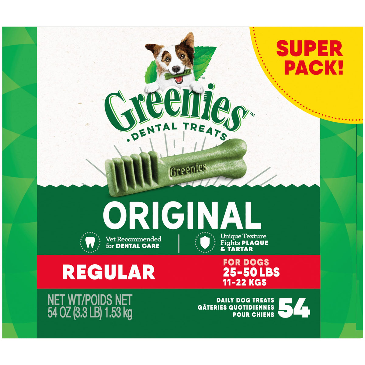 Greenies originales para perros: aliento más fresco.