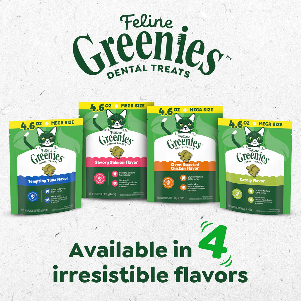 Greenies experiencia dental agradable para el felino y tranquilidad para el dueño.