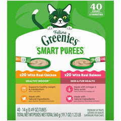 Greenies Feline Smart Purees con pollo real en tubo, ideal para hidratar y premiar
