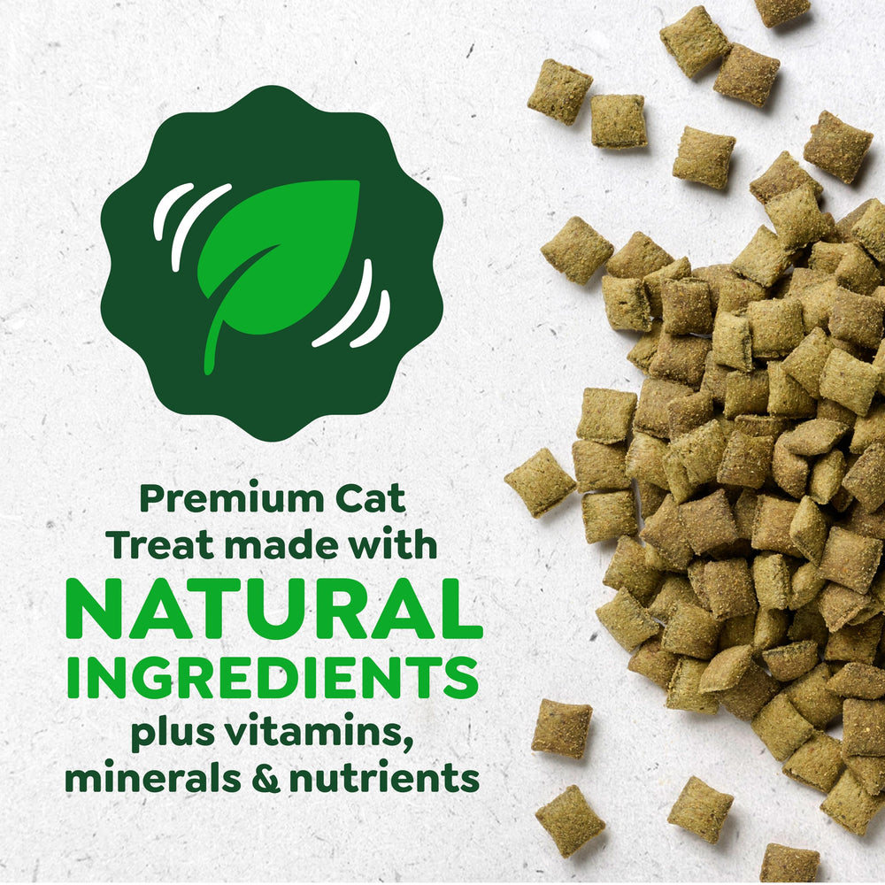 Greenies Feline Smartbites apoyo digestivo gracias a fibra natural.