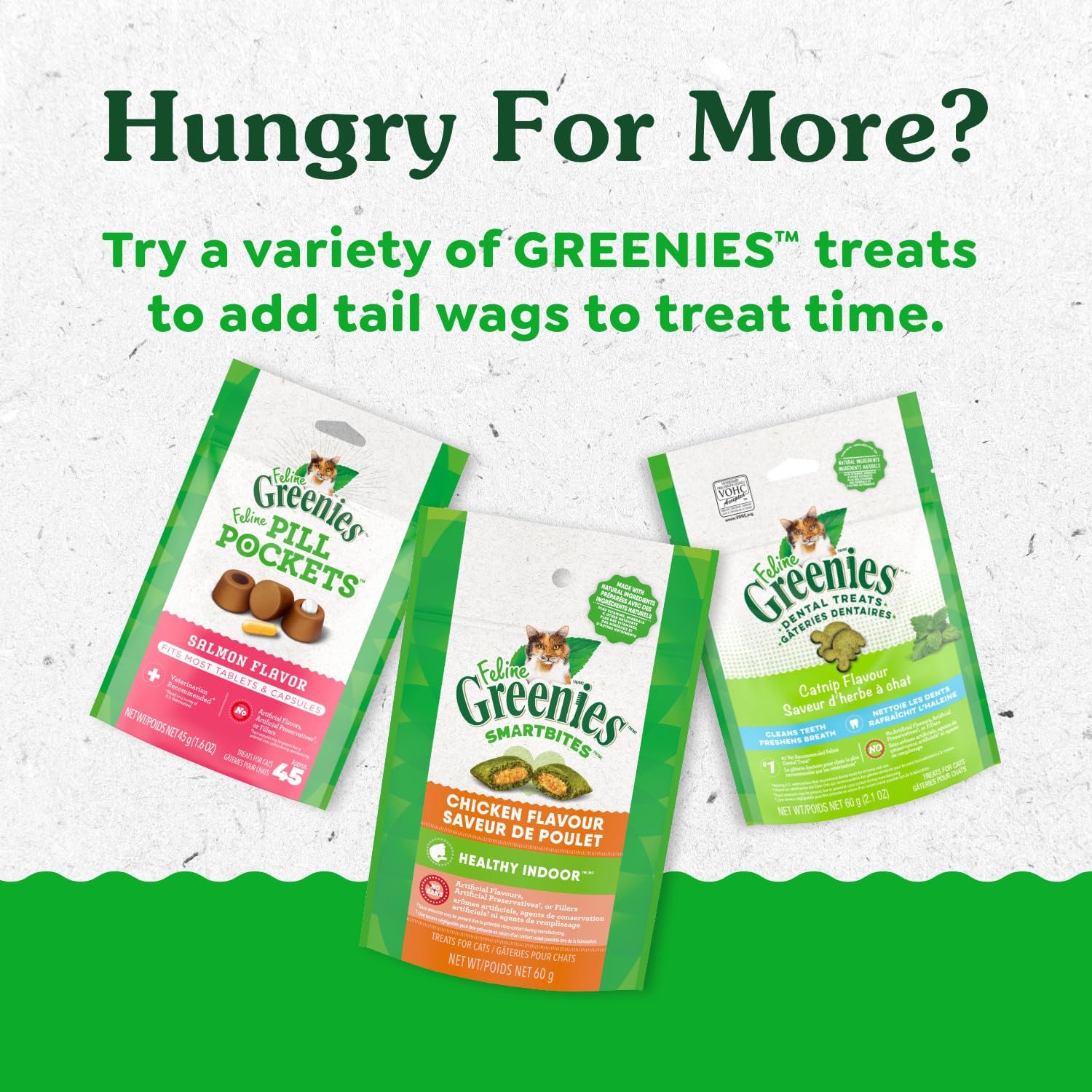 Greenies Feline Smartbites, perfecto para premiar durante el juego en interiores.