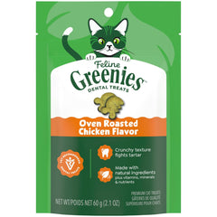 Greenies Gato tratamiento dental en bolsa, ayuda a la rutina diaria de cuidado bucal.