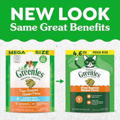 Greenies para gatos: textura crujiente para cuidado dental diario.
