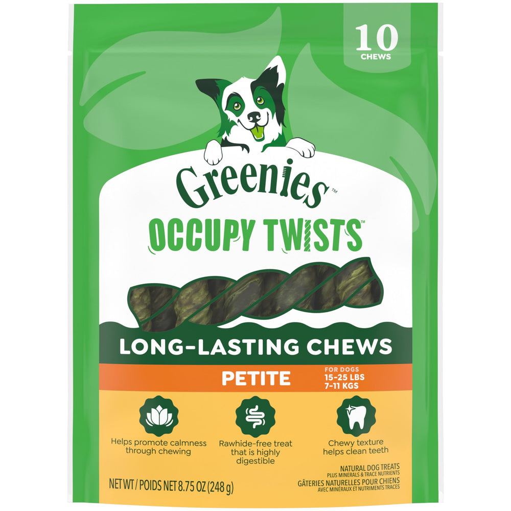 Greenies Occupy Twists: bocadillos naturales para entretener al perro al masticar