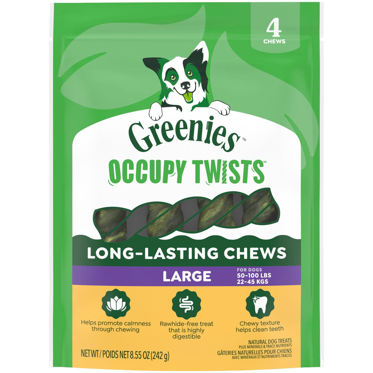 Greenies Occupy Twists palitos masticables para perros, ideal para masticar