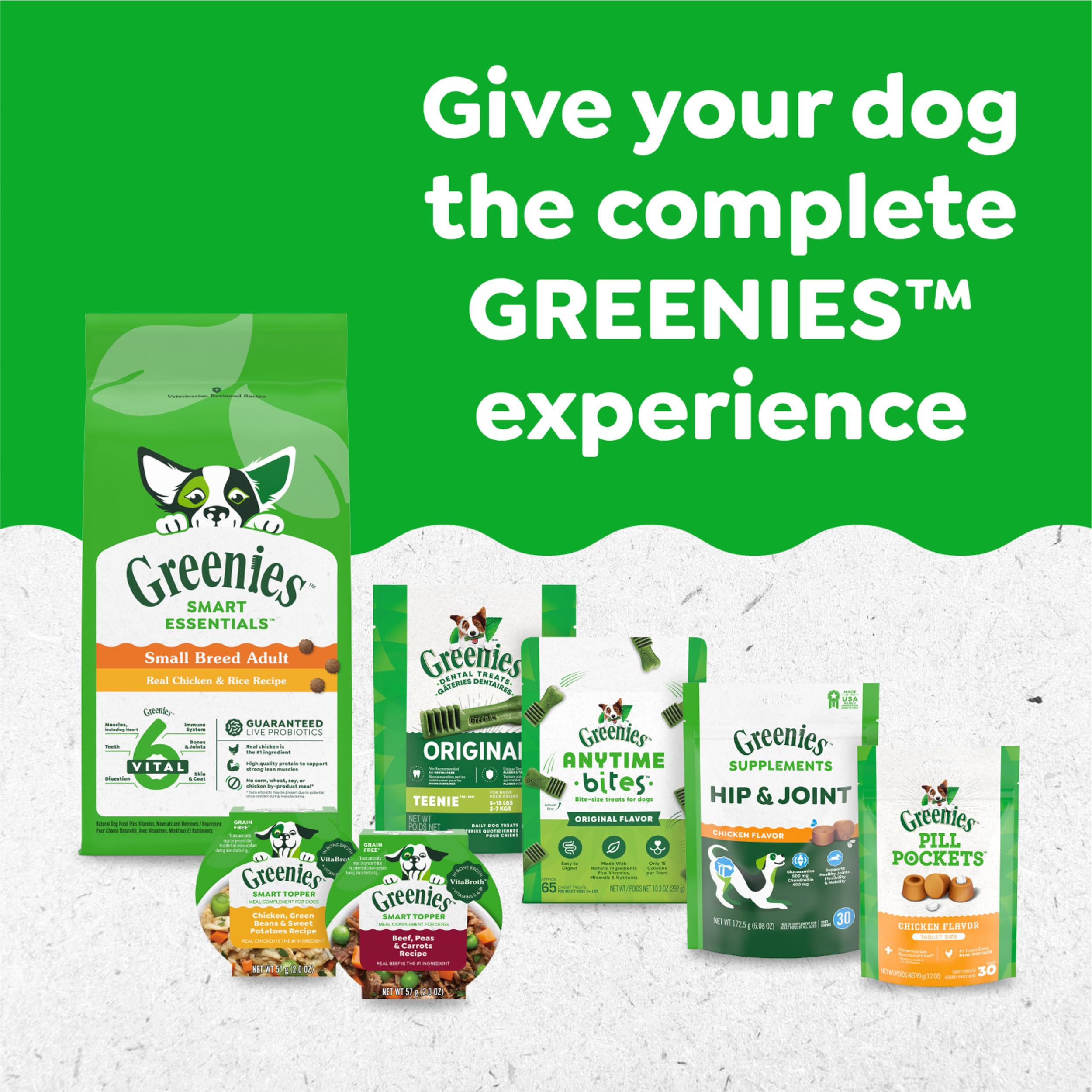 Greenies originales para perros: higiene bucal diaria.
