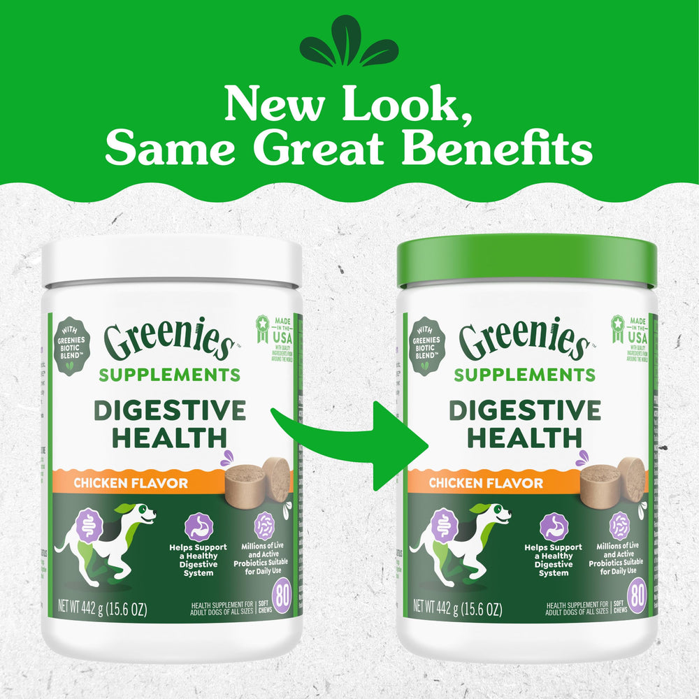 Greenies paquete 80 unidades digestivo para perros, masticables