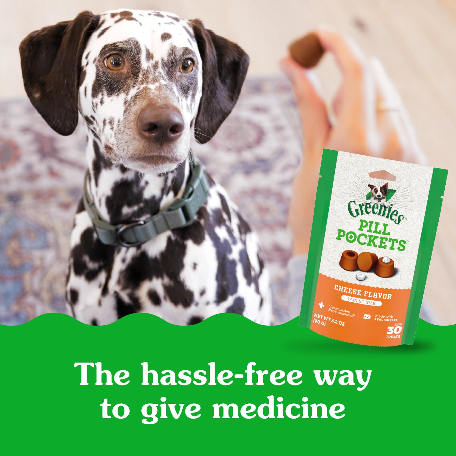 Greenies Pill Pockets, bolsa para píldoras, enmascara olor y sabor, experiencia de medicación más suave.