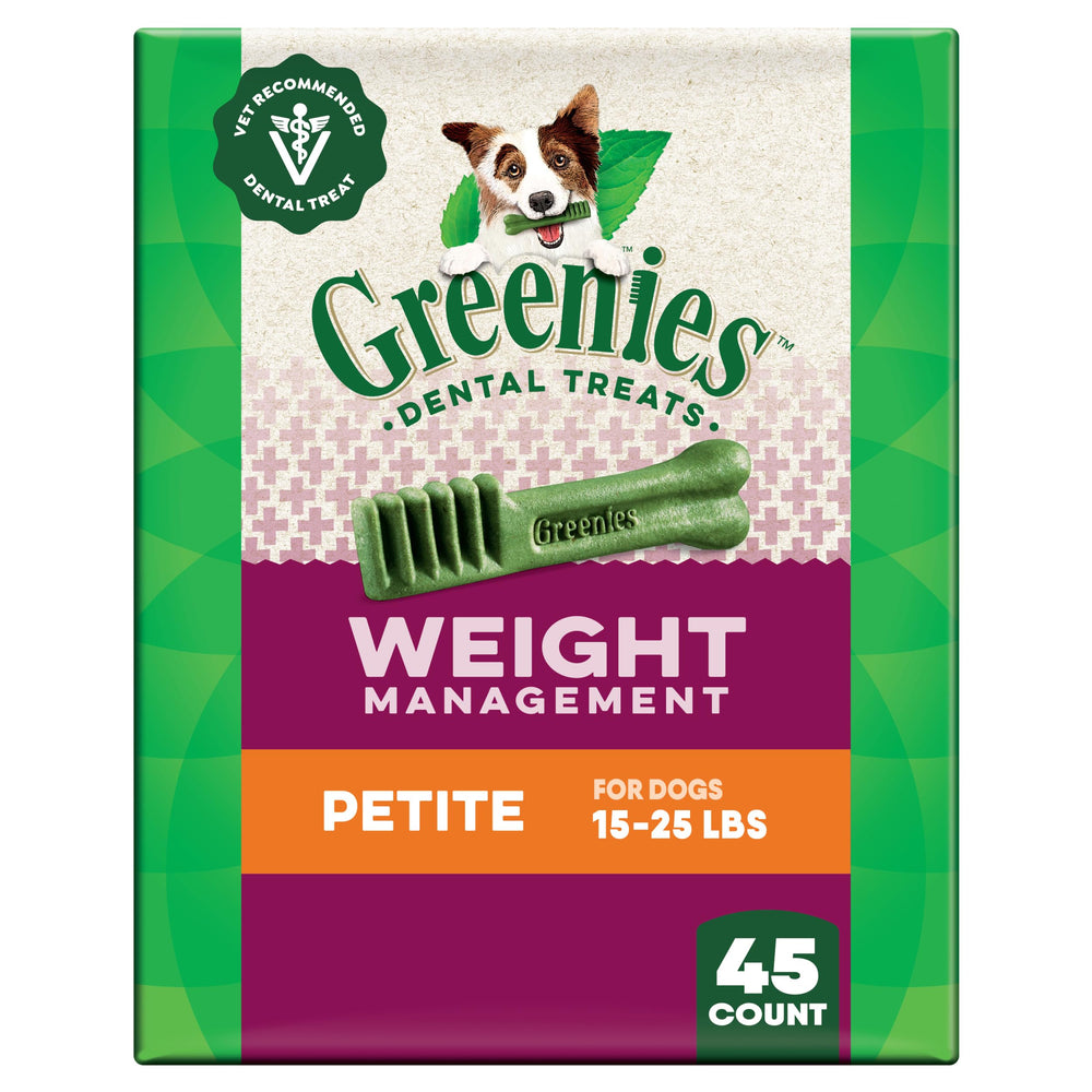 Greenies premios dentales para perro, paquete de 45 unidades, tamaño mini, conveniente para casa