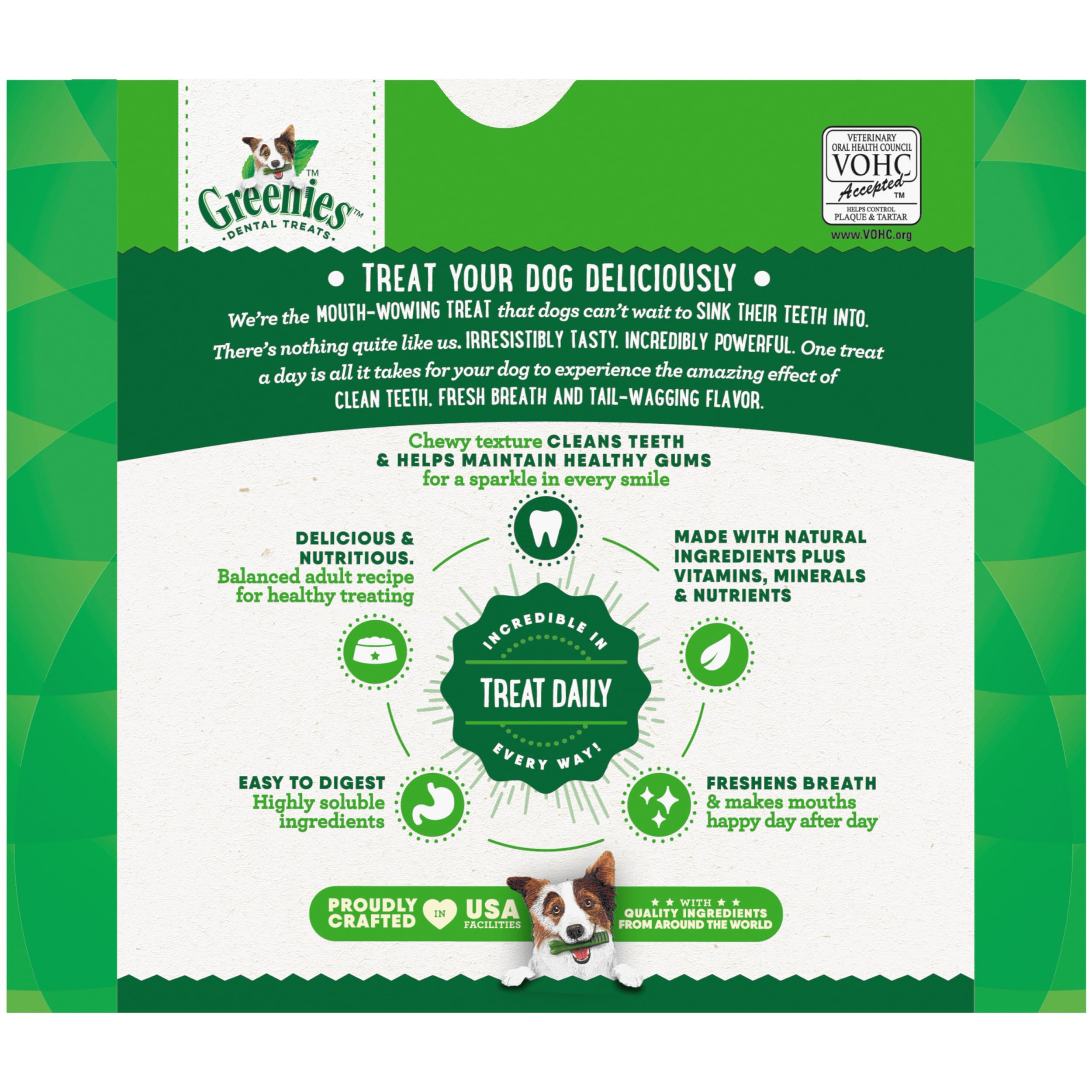 Greenies receta original dental para perro, favorece el aliento.