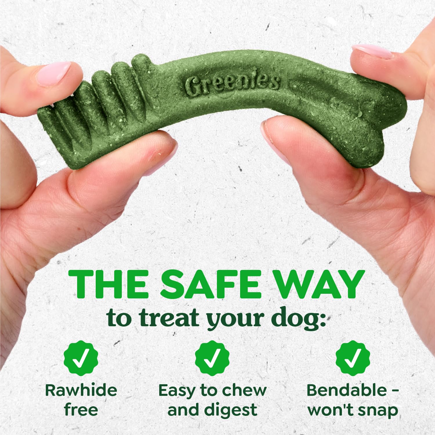 Greenies masticables dentales seguras y fáciles de masticar para perros