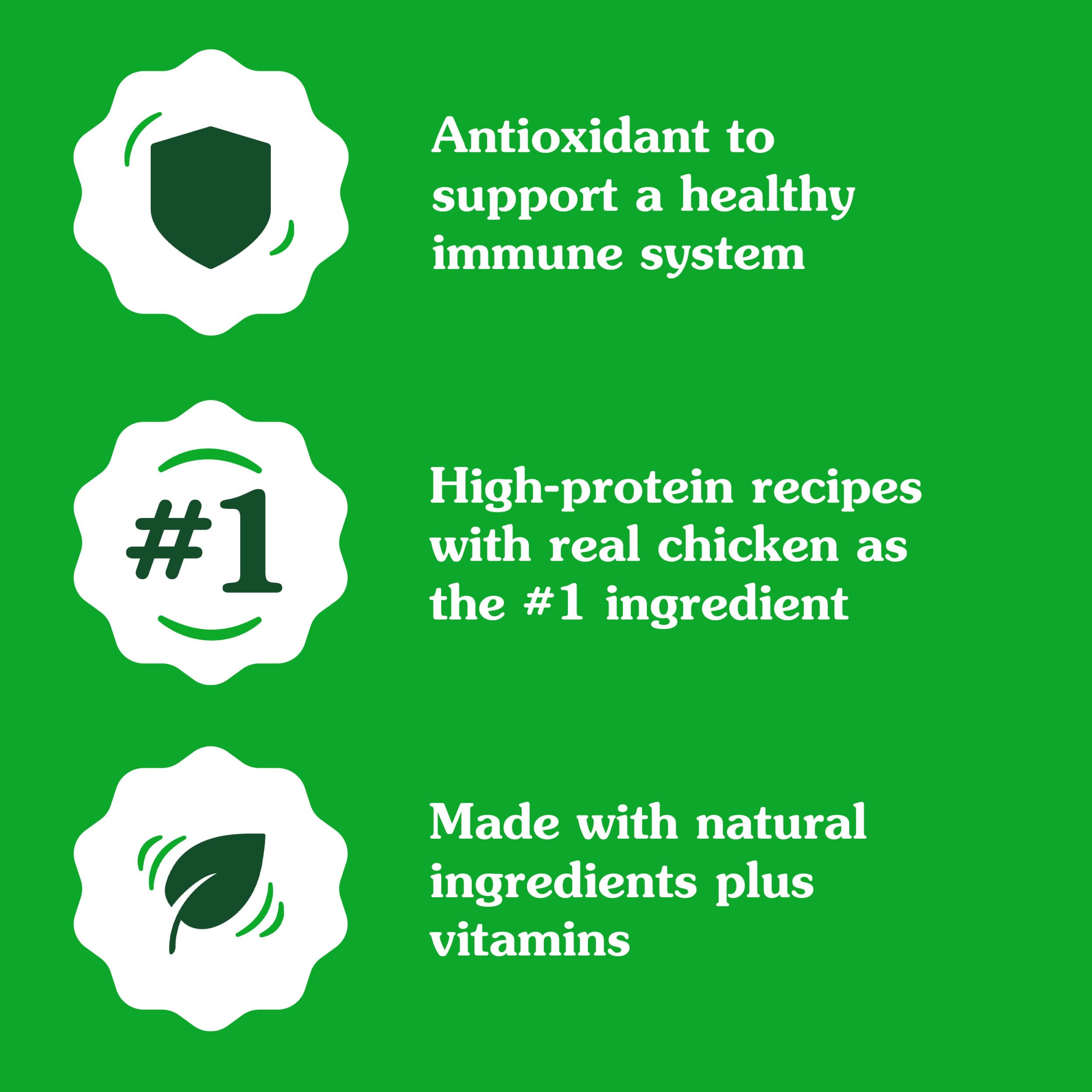Greenies Smart Topper Guisantes: textura agradable que complementa la dieta sin granos.