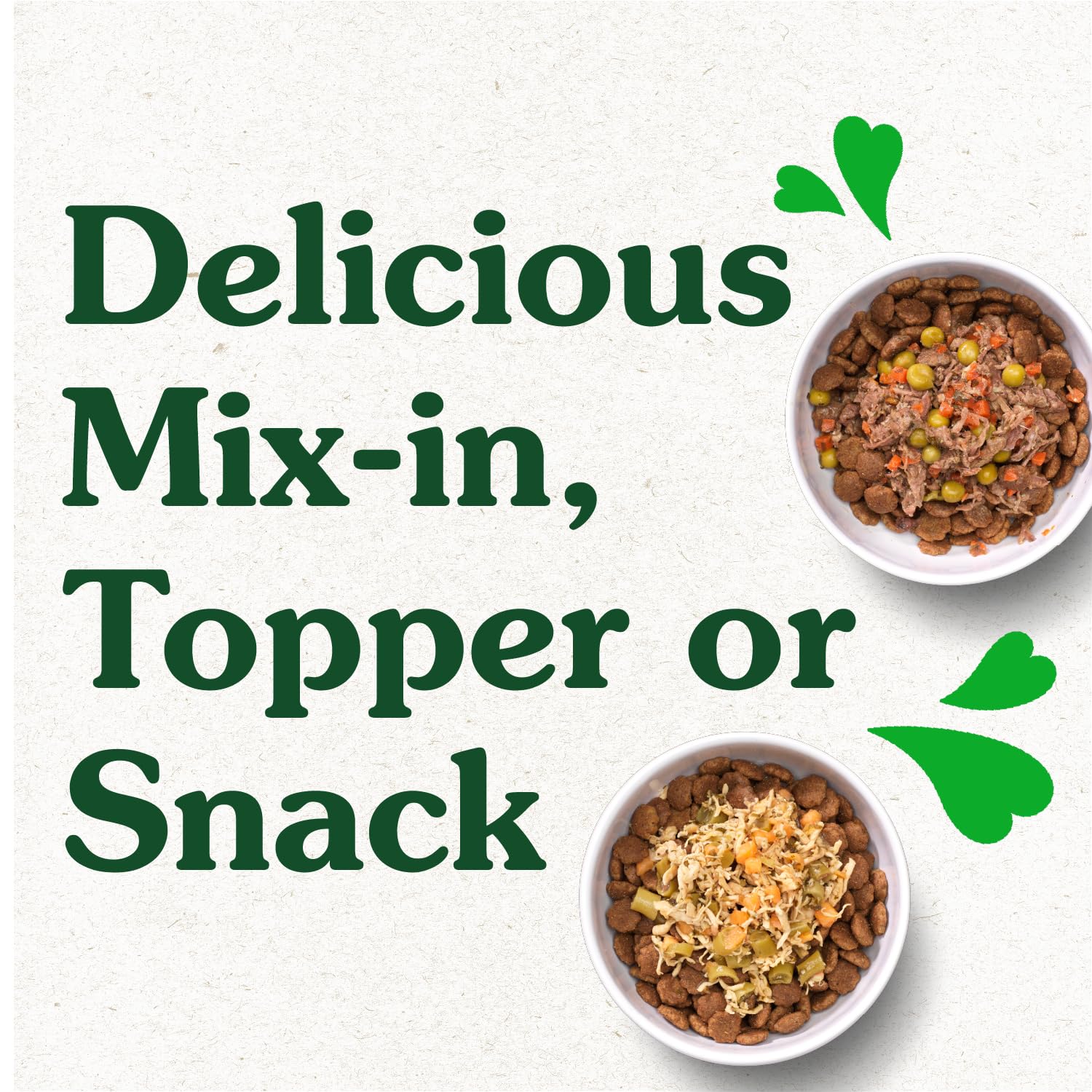 Greenies Smart Topper: etiqueta VitaBroth sugiere sabor y aporte de vitaminas
