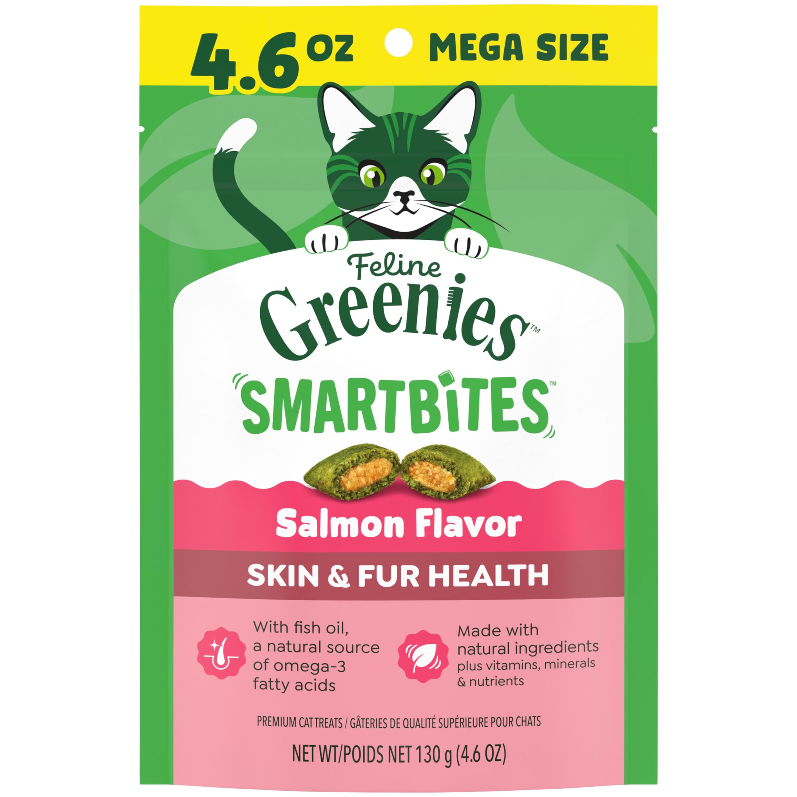 Greenies Smartbites empaque de salmón para piel y pelaje